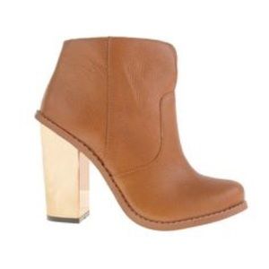 Kristen Cavallari Cognac Rose Gold Booties NWOT